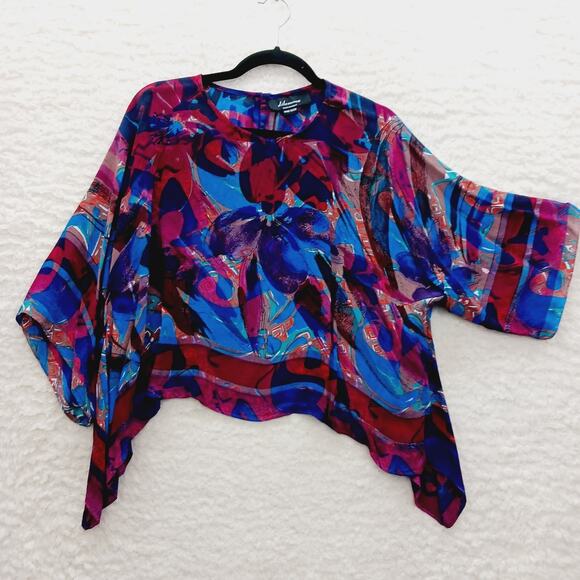 Kimono Blouse Dilemma Bold Lagenlook Y2K Whimsycore Dopamine Dressing Chic Boho - Picture 1 of 12